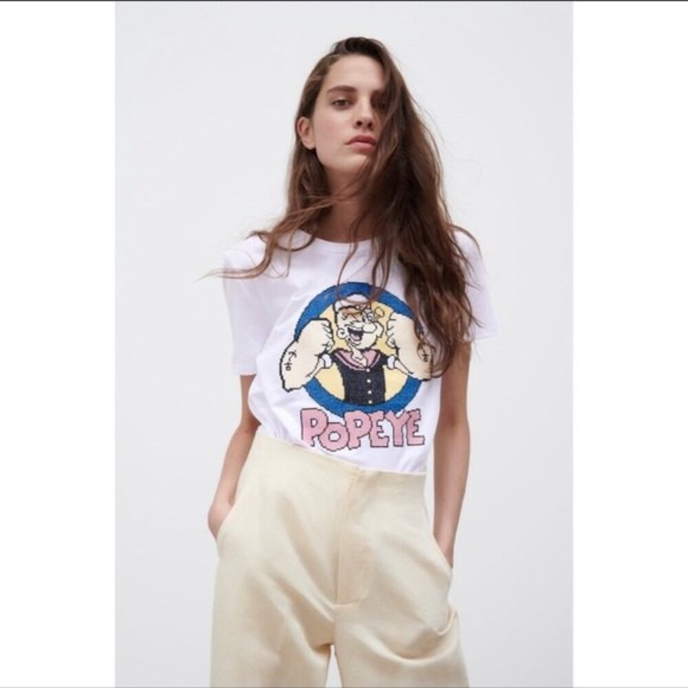 Zara x Popeye Tee Size Small